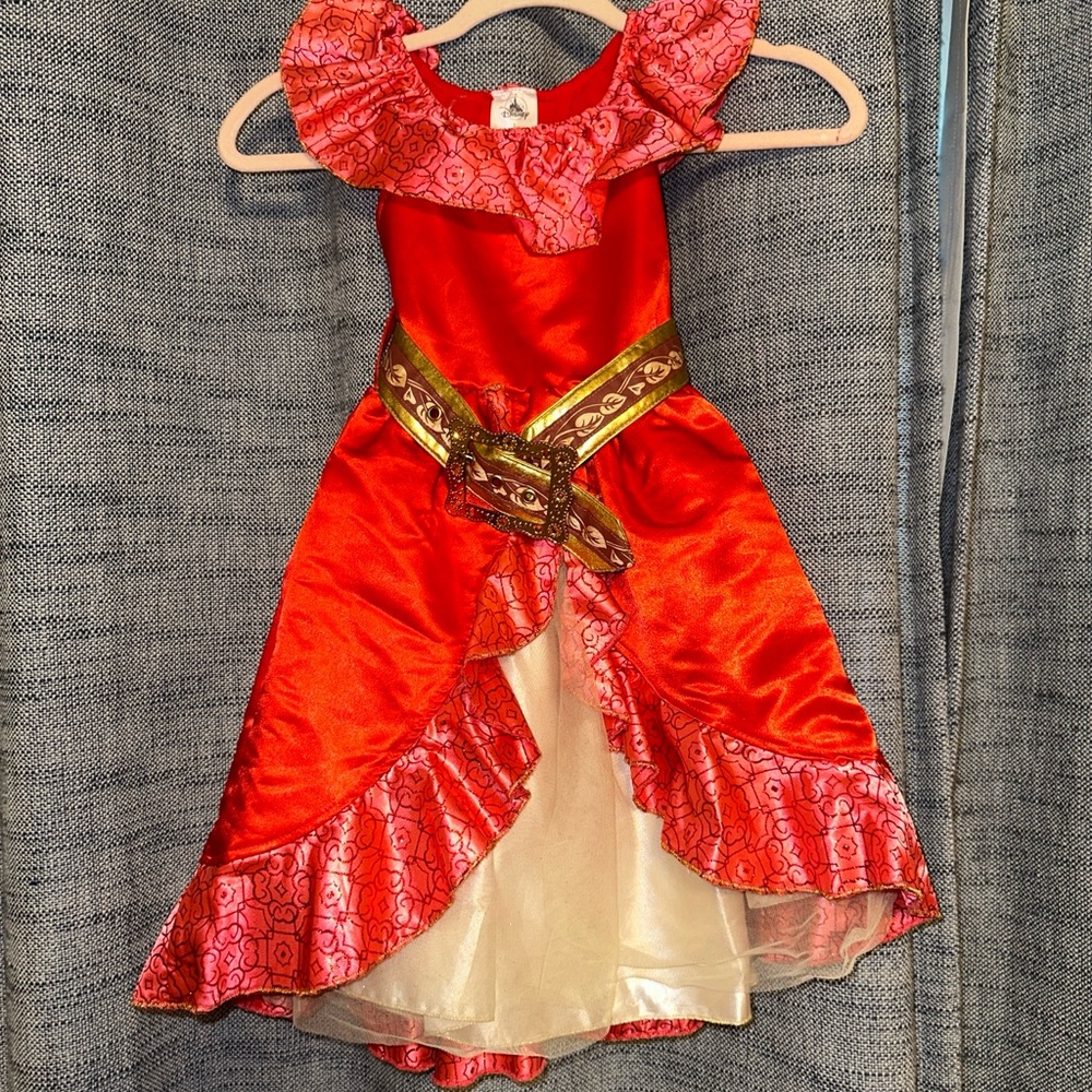 Disney Store Princess Elena of Avalor Costume Gown Child Size XXS 3 W/ Belt